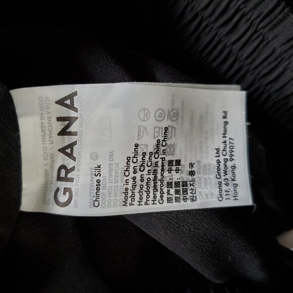 Grana silk black full/midi skirt, S - Picture 4 of 6